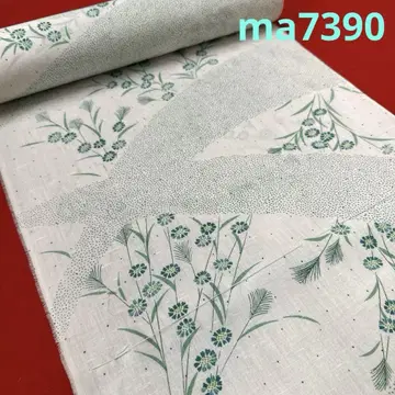 ma7390 유카타 옷감 면 원단 초화 무늬 미재단 기척 리메이크 원단