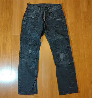 랄프 로렌 데님 서플라이 데미지 가공 블랙 데님 팬츠