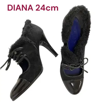 다이애나 무스탕, 스웨이드 부티 숏부츠 24cm