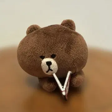 미사용품 LINE FRIENDS 키링 브라운