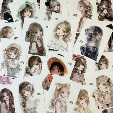 인물 스티커 cotton melody 님 스티커 랜덤 30매