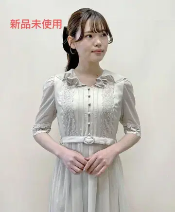 레이스 시어 조젯 원피스