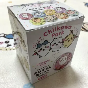치이카와 파크 트레이딩 홀로그램 캔뱃지 플래그 전 8종