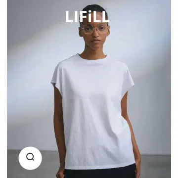 LIFILL 리필 코튼 슬리브리스 티셔츠 화이트