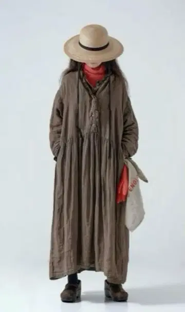 네스트로브 2023 린넨 천연 염색 프릴 원피스
