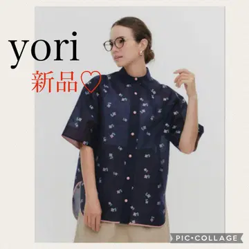 즉시 완판 25ss yori 라메 클로버 시어 셔츠