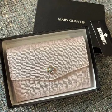 MARY QUANT 명함, 카드 홀더 핑크 라메