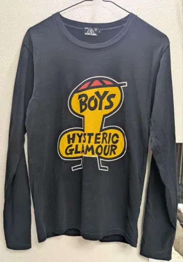 HYSTERIC GLAMOUR BOYS 긴팔 티셔츠 블랙 롱T