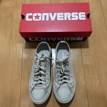 CONVERSE 베이지 스니커즈 박스 포함 24.0cm 올스타라이트