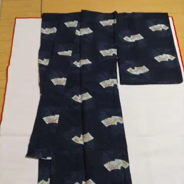 센스 패턴 네이비 컬러 코몬 기모노, 홑옷, 워셔블 기모노