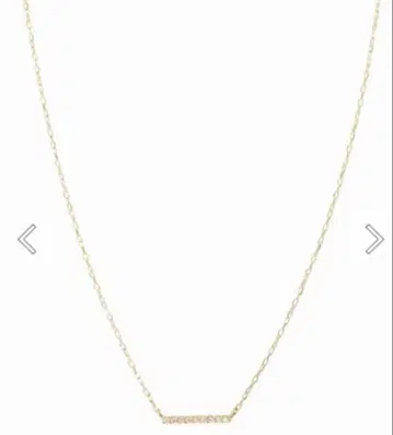 Lilas 다이아 10mm 바 목걸이 K10