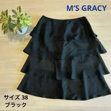 M'S GRACY 4단 레이스 플레어 스커트