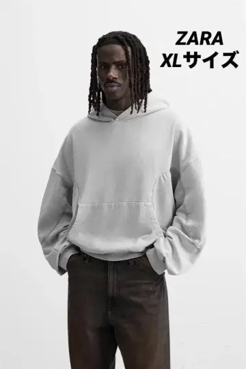 ZARA 자라 워시 가공 박스 핏 스웨트 셔츠 XL 완판템