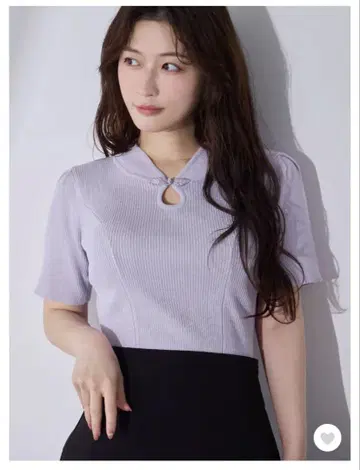 overE 썸머 차이나 패널 니트: 라벤더 96 사이즈