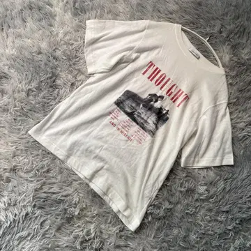 JEANASIS 프린트 티셔츠 THOUGHT 영문 사진 화이트 여성 M