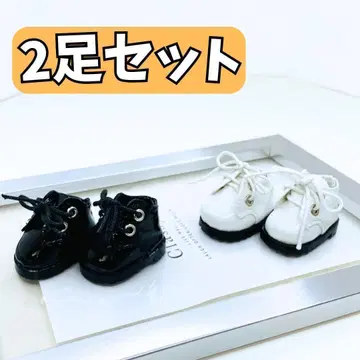 10cm 봉제인형용 슈즈 신발 인형옷 인형신발 블랙 화이트 에나멜