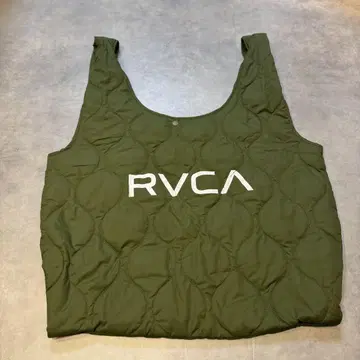 루카 [RVCA] 토트백 로고 프린트 퀼팅 녹색 카키