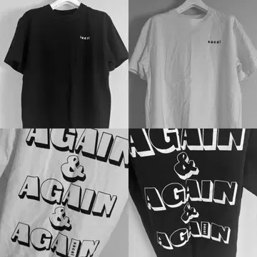 2매 세트 미사용 사카이 sacai 로고 프린트 티셔츠