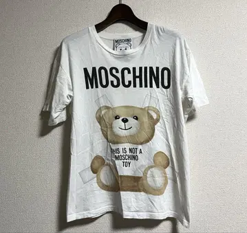 MOSCHINO 모스키노 로고 테디베어 프린트 티셔츠