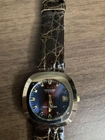 TECHNOS 오토매틱 시계 다크 브라운