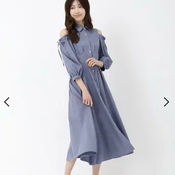 MISCH MASCH 어깨 트임 셔츠 원피스