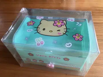 미사용 새상품 일광화상 Hello Kitty 수납 박스 민트 그린