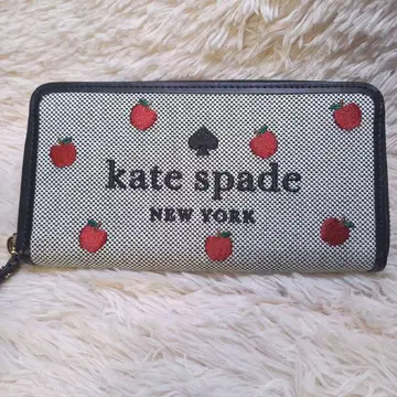 [컨디션 최상] kate spade 케이트 스페이드 장지갑 사과 자수