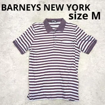 243 BARNEYS NEW YORK 보더 반팔 셔츠 M