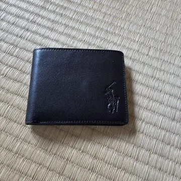 POLO 가죽 브라운 접이식 지갑