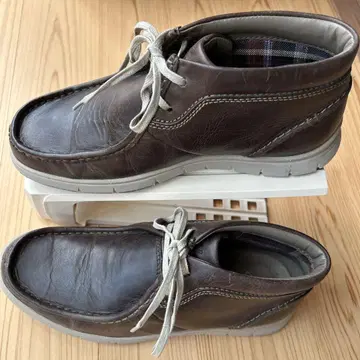 [Clarks] 캐주얼 가죽 신발 레드솔 브라운 천연 가죽