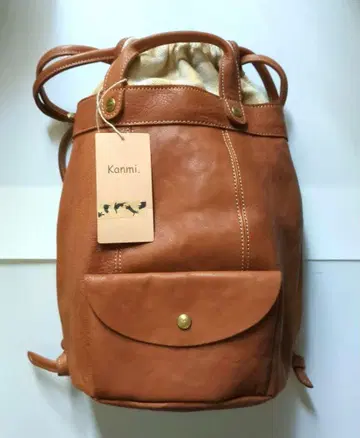 [미사용] Kanmi 칸미 브라운 가죽 보틀 백팩