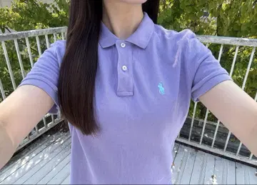 Ralph Lauren 피케 셔츠 XS 보라색