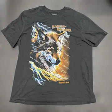 HARLEY-DAVIDSON XL 티셔츠 늑대 디자인