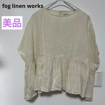 fog linen work 아이보리 반팔 상의