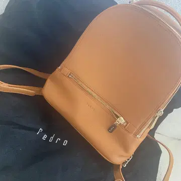 Pedro 오렌지 가죽 백팩