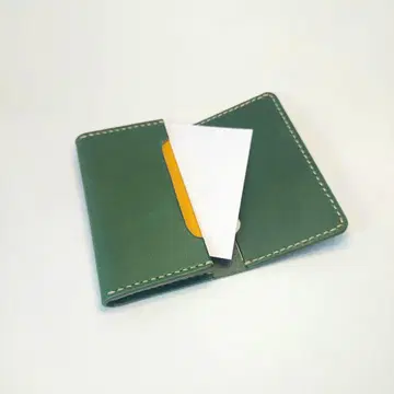 [핸드메이드] 도치기 가죽 명함지갑 카드 케이스 (그린)