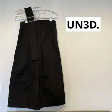 [ UN3D. ] 언쓰리드 원숄더 오버 원피스 블랙