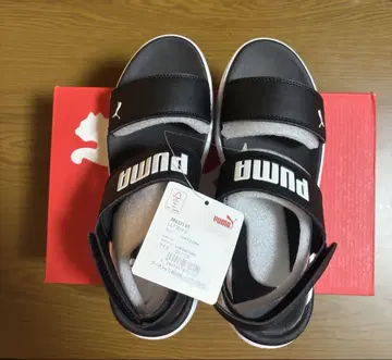 PUMA 스포츠 샌들 블랙/화이트