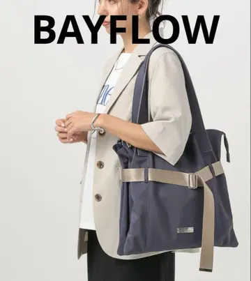 미사용 BAYFLOW 베이플로우 악센트 벨트 토트 네이비