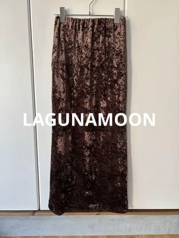 LAGUNAMOON 브라운 벨벳 타이트 스커트