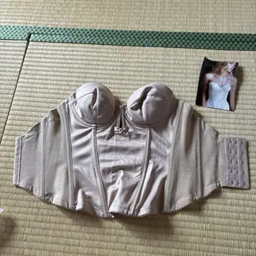 베이지 코르셋 스타일 뷔스티에