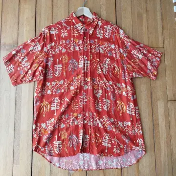 알로하 셔츠 프랑스제 레이온 M 사이즈 made in france