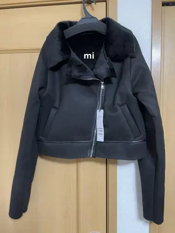 페이크 무스탕 라이더 자켓