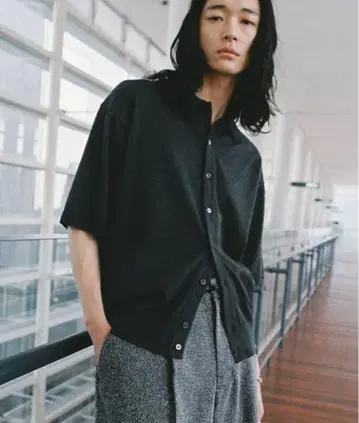 T/C BASIC HALF SLEEVE KNIT SHIRT S