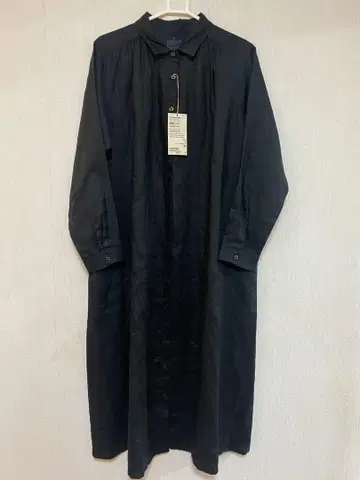MUJI 린넨 긴팔 셔츠 원피스 M 사이즈 블랙