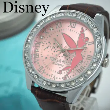 212 Disney 남성용 여성용 시계 팅커벨 핑크 스톤