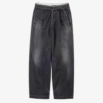 selvage 데님 belted pants -DARK FADE-