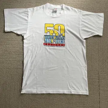 [ USA 제작 ] 구제 프린트 티셔츠 미국 공군 [ 90s ]