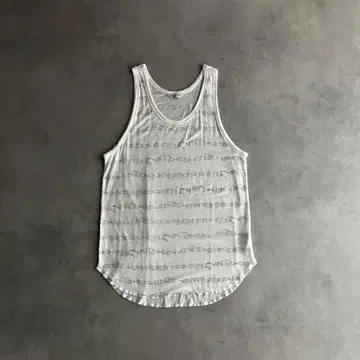 00s archive y2k chain print 탱크 탑 티