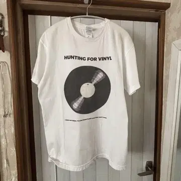 HUNTING FOR VINYL T셔츠 화이트 M 레코드